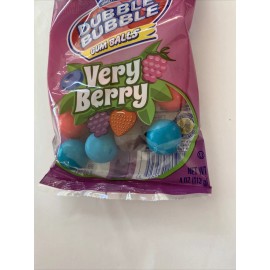 Dubble Bubble Very Berry Black Rasp, Blueberry Gum Balls  4oz. See Below