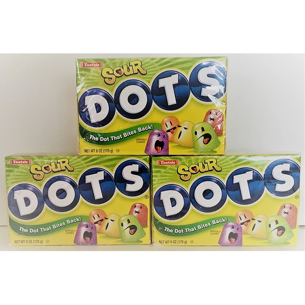 Sour Dots Theater Box 6 Ounces (Pack of 3)