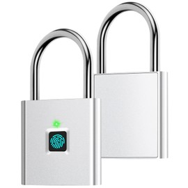 Fingerprint Padlock, AICase Bluetooth Lock APP Remote Unlock, Smart Padlock,Fingerprint Lock,Keyless Biometric Lock Suitable for Luggage,Suitcase, Backpack, Bike, School Locker, Gym Locker Lock