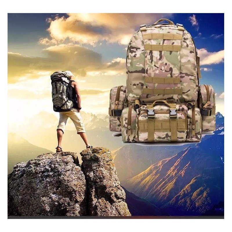 Yuqing Mochila Grande Táctica 4 En 1 Impermeable Para Campamento