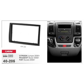 CARAV 40-205 Double DIN Car Radio Fascia for Citroen Jumper, Peugeot Boxer, Fiat Ducato 2006+