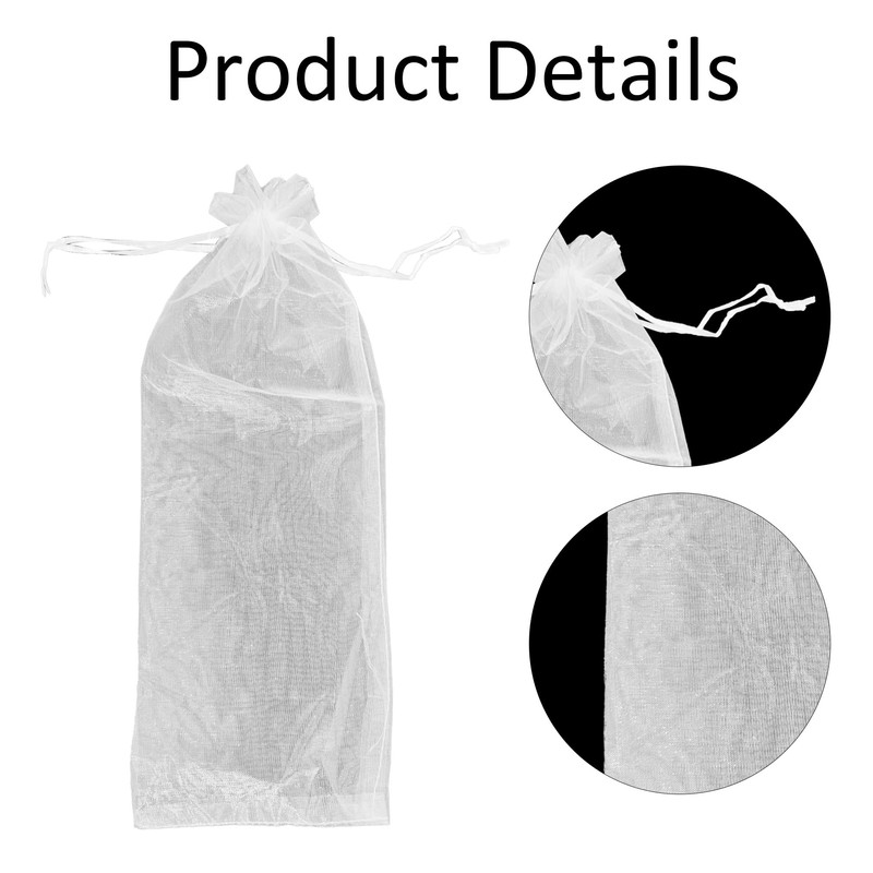 pson 12Pcs 5.9 x 15 Inch Organza Wine Bags, Sheer