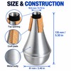 Aluminum Trumpet Straight Mute for Music Practice – Portable Silver