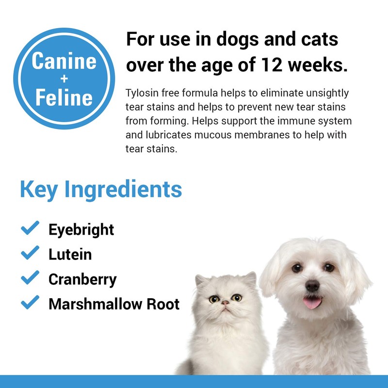 Vet Classics Tear Stain Supplements for Dogs, Cats – Helps