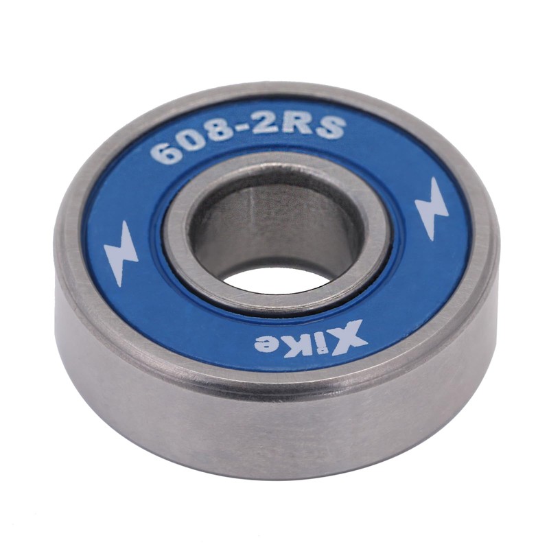 XiKe 8-Pack 608-2RS Skateboard Bearings, Blue, High-Speed 8x22x7mm, Durable Double