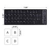 2PCS Arabic Keyboard Stickers, Arabic-English Keyboard Letters Replacement Stickers Black