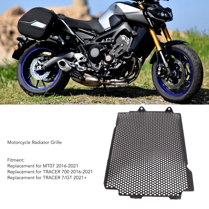 Motorcycle Radiator Grille Stainless Steel Protection Cover Replacement for MT07