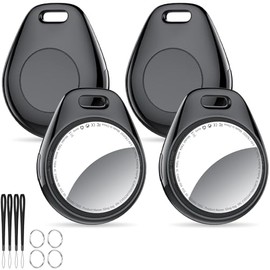 [Solo iOS] Paquete de 4 etiquetas Tukio Air Tracker, [Certificado MFi de Apple], buscador de llaves Bluetooth y localizador inteligente de artículos, 