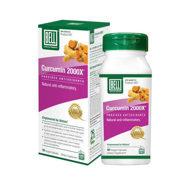 Bell Curcumin 2000X® - combines turmeric with black pepper, Vitamin