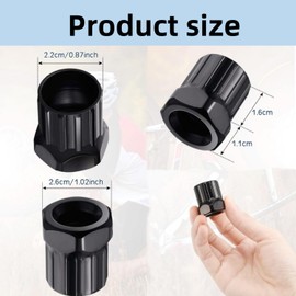 Bicycle Mountain Bike Cassette Removal Tool, Bicycle Repair Lock Ring Tool, 12-Tooth Bicycle Free Wheel Installation and Removal Tool, Bicycle Sprocket Lock Ring Flywheel Tool Repair Parts(Black)