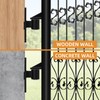 2 Pack Heavy Duty Gate Hinges Black Wall Mount Gate