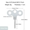 SquEqu 8 Pack Deck Pegs Tent Stakes Wood Screw Hooks
