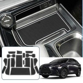 Door Slot Mats for Lexus NX 2026 Accessories Anti-Slip Rubber Interior Mats Center Console Liner Compatible with 2022 2023 2024 2025 2026 Lexus NX250/350/450h+(17PCS/Sets)