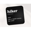 Hiker Square Coaster - Hiking Walk Sport Fan Dictionary Regular