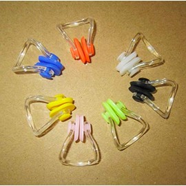 DNHCLL 5PCS Soft Silicone Swimming Nose Clip Surfing Nose Plug Waterproof Nose Protector for Swimming and Training for Adults Kids (5 Colors)