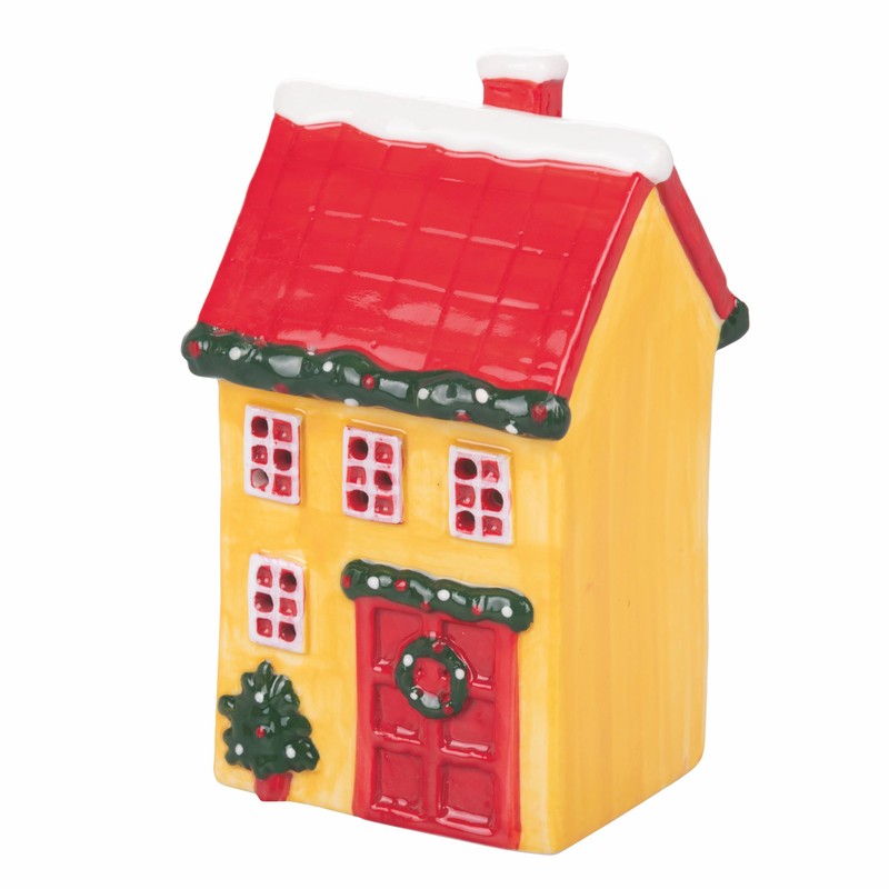 LED-Haus aus Keramik, Höhe 15 cm, Xmas