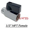 Uenede 2PCS 1/2 Inch NPT Chrome Plated Brass Mini Ball
