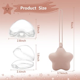 Pack of 5 Dummy Box, Dummy Box for Baby, Transparent Dummy Box, Portable Dummy Storage Container, Dummy Box Dustproof, Transparent Dustproof Box (I)