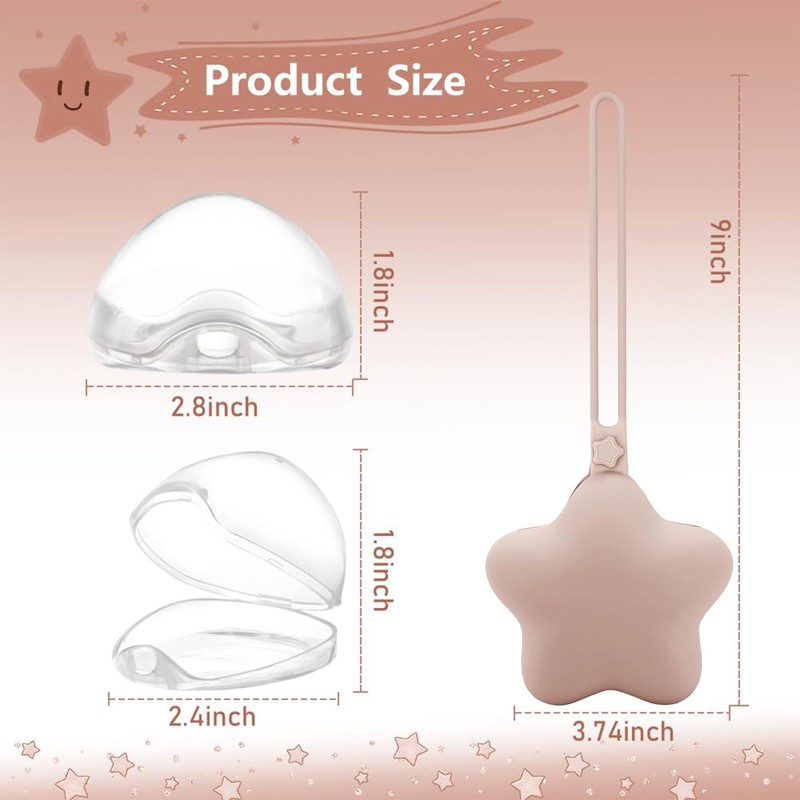 Pack of 5 Dummy Box, Dummy Box for Baby, Transparent