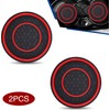 2PCS red car cup holder coaster - non-slip shockproof plastic