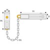 ABUS 39621 Lockable Door Chain Type SK78 Silver