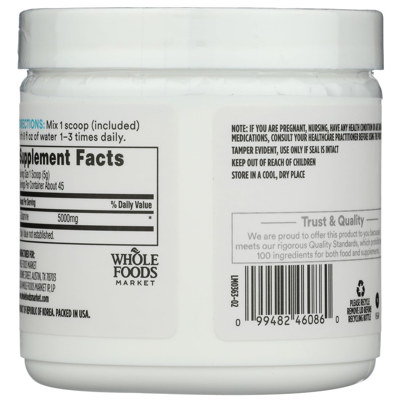 365 by Whole Foods Market, L-Glutamine Free-Form Powder, 8 oz