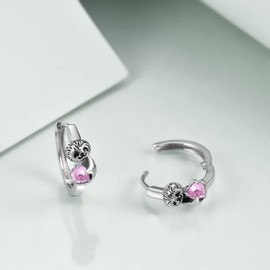 VONALA Unicorn/Sloth/Cow/Bunny/Panda Hoop Earrings 925 Sterling Silver Cute Animal Jewelry Gifts for Women Girls (Sloth)