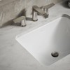 KOHLER 20000-0 Caxton Rectangle Undermount Bathroom Sink, Bathroom Vanity Sink