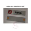 AUA SIGNALETIQUE - Plaque de porte Aluminium brossé imprimé AluSign