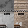 Pluden 10PCS 3D Wall Panels, 38" x 19" Brick Wall