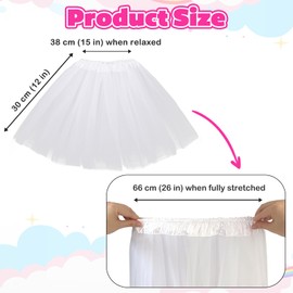 kilofly 6pc White Girls Ballet Tutu Kids Birthday Princess Party Favor Dress Skirt Set