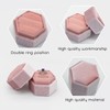 WisePoint Velvet Ring Box, Hexagon Wedding Ring Box Storage Ring