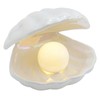 BORDEAG Shell Pearl Night Light Ceramic Shell Lamp Shell Pearl