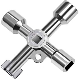 Tomario Meter Box Key Gas Key Meter Key Utilities Key for Electric Cupboard Cabinet Opening Key Zinc Alloy (4 in 1)