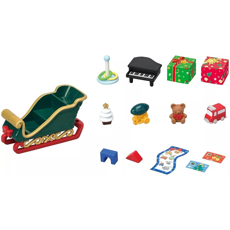 Calico Critters Sylvanian Families Calico Critters Mr. Lion's Winter Sleigh