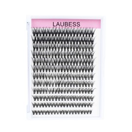 Lash Clusters LAUBESS Eyelash Clusters Individual Lashes Mixed Tray Cluster Lashes Kit DIY Lash Extensions at Home Fake Lashes Soft (30D-0.07D-14)