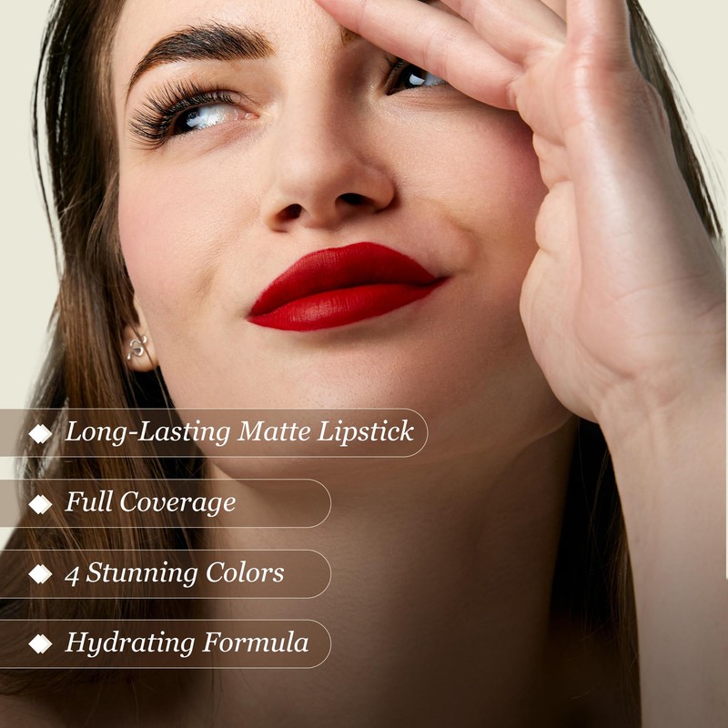 Paris Hilton Matte Lipstick Collection - Long Lasting Nude &