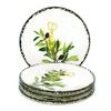 Lashuma Set of 4 Small Dinner Plates Green Olive Ceramic