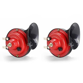 Car Horn, Snail Horn, Horn 12 V Loud 300 DB, High and Low Double Tone Low 410 Hz High 510 Hz, Snail Air Horns for Motorcycles, ATVs, Go Karts, Trucks
