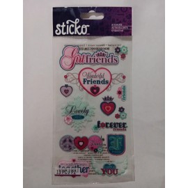 Sticko By EK Success Sheet Of Sticko “Best Girlfriends” Stickers~Inclu