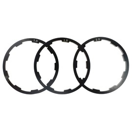 3pcs Bicycle Cassette Spacer, Bicycle Hub Spacer, Bicycle Headset Washer Aluminum Alloy Flywheel Hub Spacer 1/1.5/2mm 3 Size Bicycle Spacer (1mm+1.5mm+2mm)