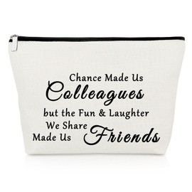 Colleagues to Friends Gifts Makeup Bag Colleague Friendship Gifts Work Friend Leaving Gift Thank You Appreciation Gifts Work Bestie Gifts Coworker Friend Gift Travel Cosmetic Bag Retirement Gift