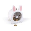 Janod - Wooden Bunny Money Box for Children - Transparent