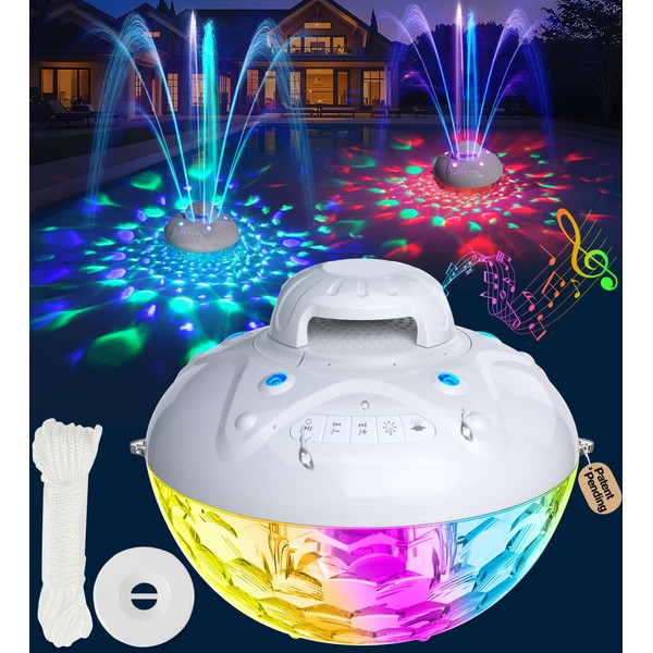 KingSom 3 in 1 Bluetooth Pool Speaker with Pool Fountain