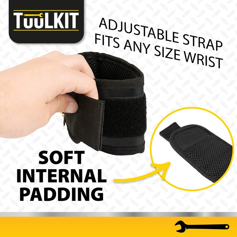TuulKit Magnetic Tool Wristband – Magnetically Holds Tools Nails Screws