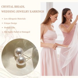 2/4/6/8Pairs Bridesmaid Earrings Gifts for Women Pearl Earrings for Women Wedding Earrings for Bridesmaids Bridesmaid Proposal Gifts
