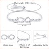 Esmoly Infinity Tennis Bracelets for Women with 5A Zirconia Heart