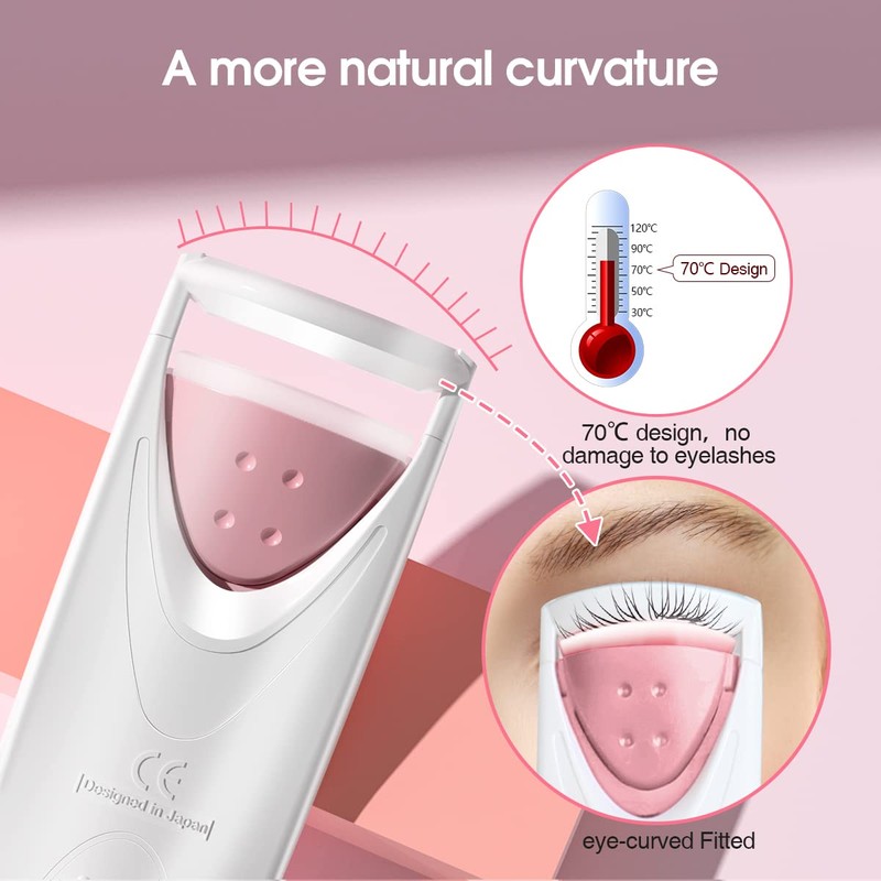 TOUCHBeauty Rizador de pestañas profesional calentado con almohadilla de repuesto