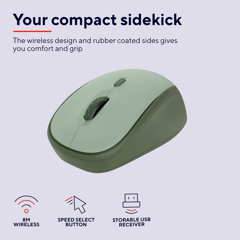 Trust Yvi+ Silent Wireless Mouse, Sustainable Design, 800-1600 DPI, For