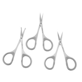 3Pcs Stainless Steel Grooming Scissors Set Eyebrow Beard Facial Hair Trimming Tools for Men and Women Precision Design for Easy Use Storage